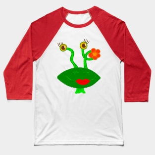 Funny Frog flower Baseball T-Shirt